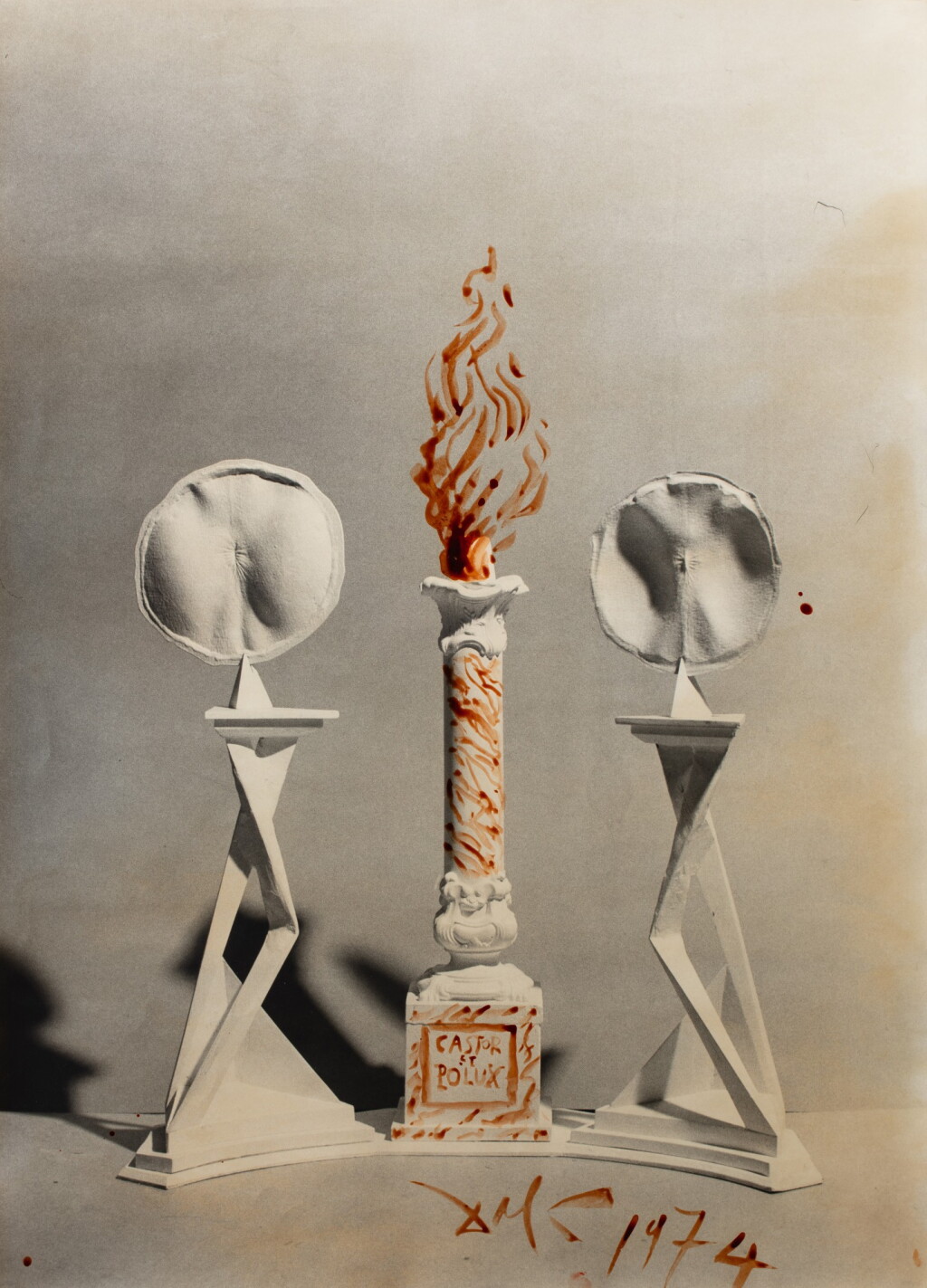 View full screen - View 1 of Lot 234. Castor et Pollux, study for the goldsmith's object ''Gala portant la Flamme de Castor et Pollux''.