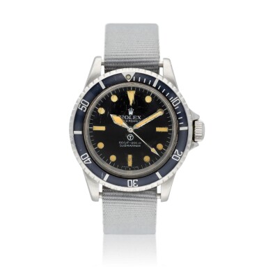 View full screen - View 1 of Lot 4. ‘Milsub’ Submariner, Ref. 5513 A stainless Steel wristwatch made for the British Royal Navy Circa 1975.