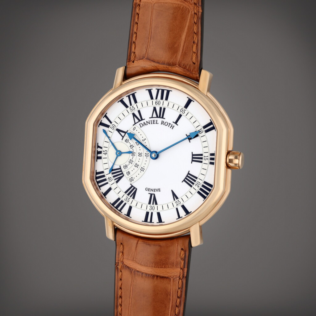 View full screen - View 1 of Lot 402. Reference 109.Y.50.101.CC.BA Athys II | A pink gold asymmetric wristwatch, Circa 2009.