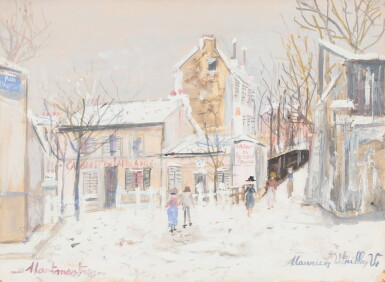 View full screen - View 1 of Lot 48. MAURICE UTRILLO | MONTMARTRE SOUS LA NEIGE .