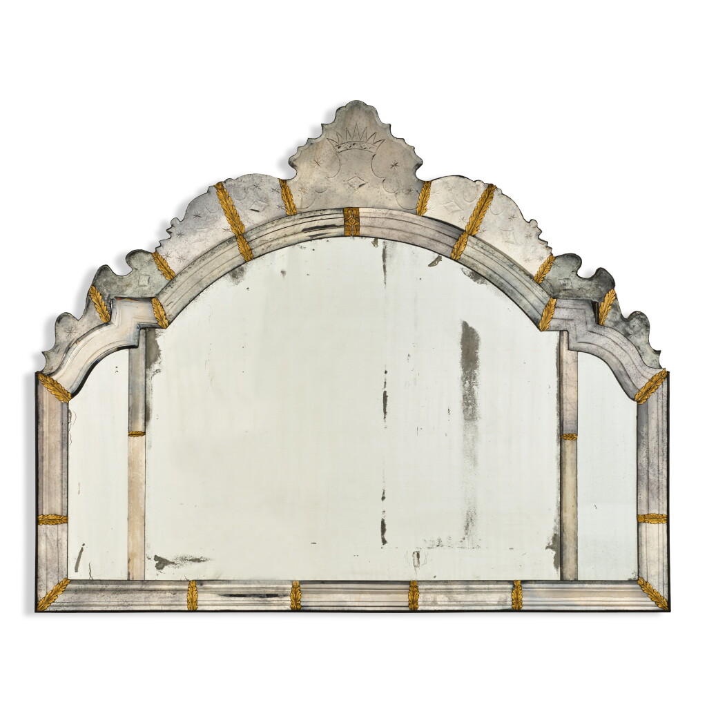 View full screen - View 1 of Lot 42. A Queen Anne overmantel mirror, early 18th century.