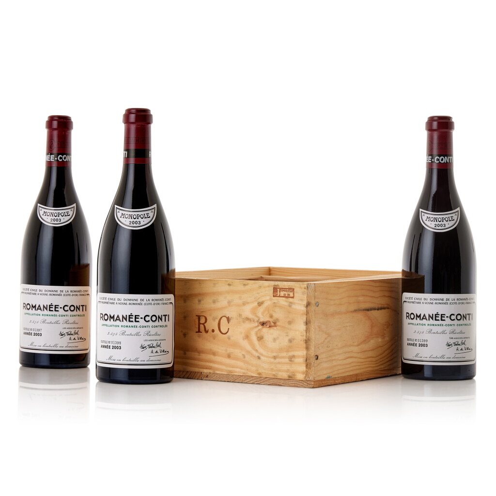 View full screen - View 1 of Lot 1005. Romanée Conti 2003 Domaine de la Romanée-Conti (3 BT).