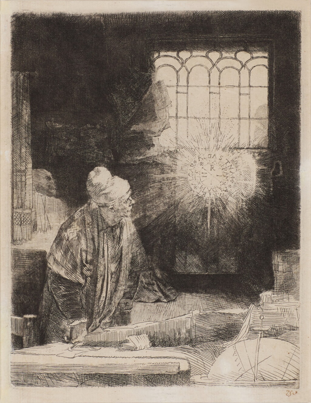 View full screen - View 1 of Lot 59. A Scholar in his Study ('Faust') (B., Holl., New Holl. 270; H. 260).