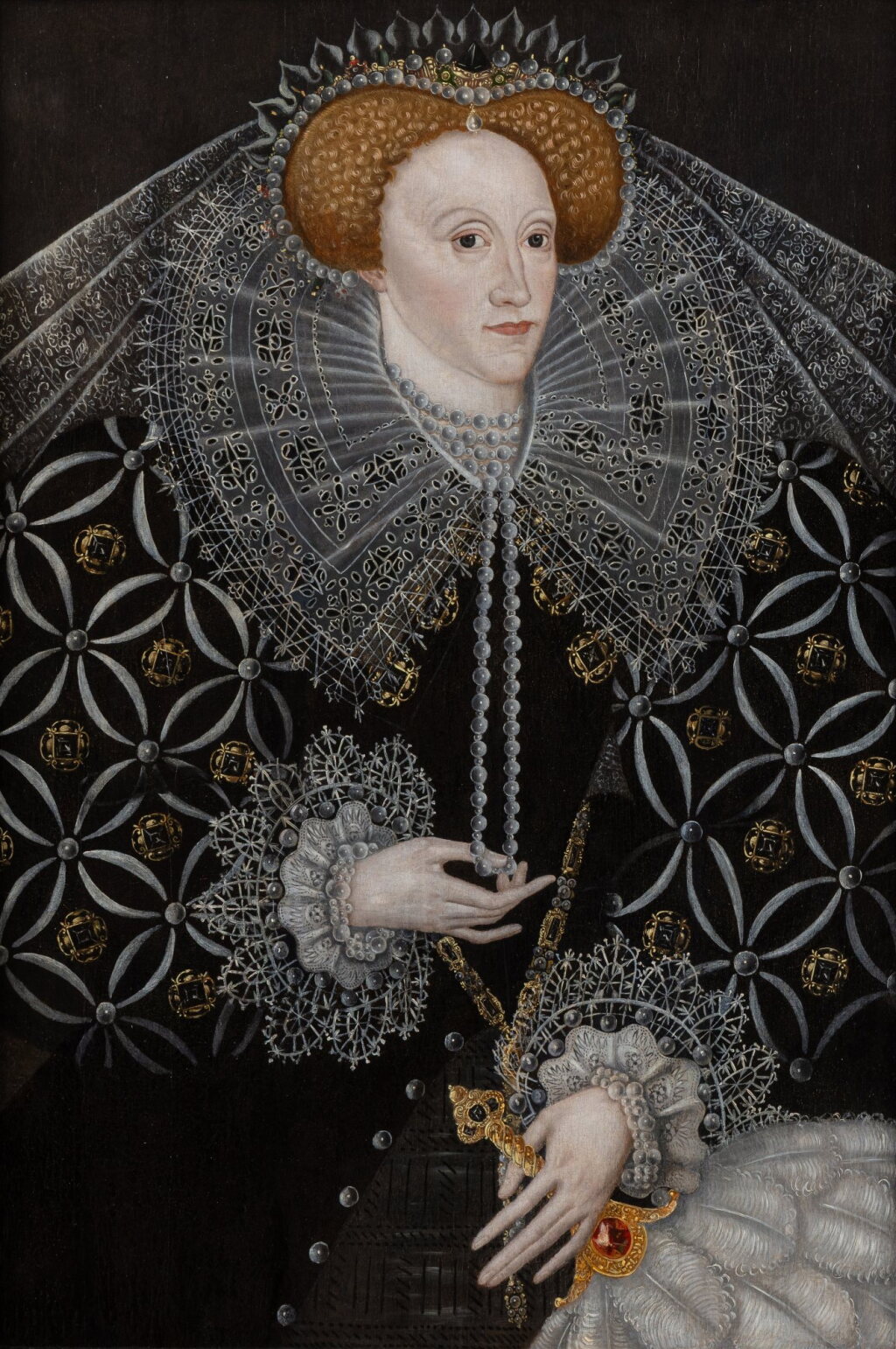 View full screen - View 1 of Lot 11. Portrait of Elizabeth I (1533–1603), Queen of England.
