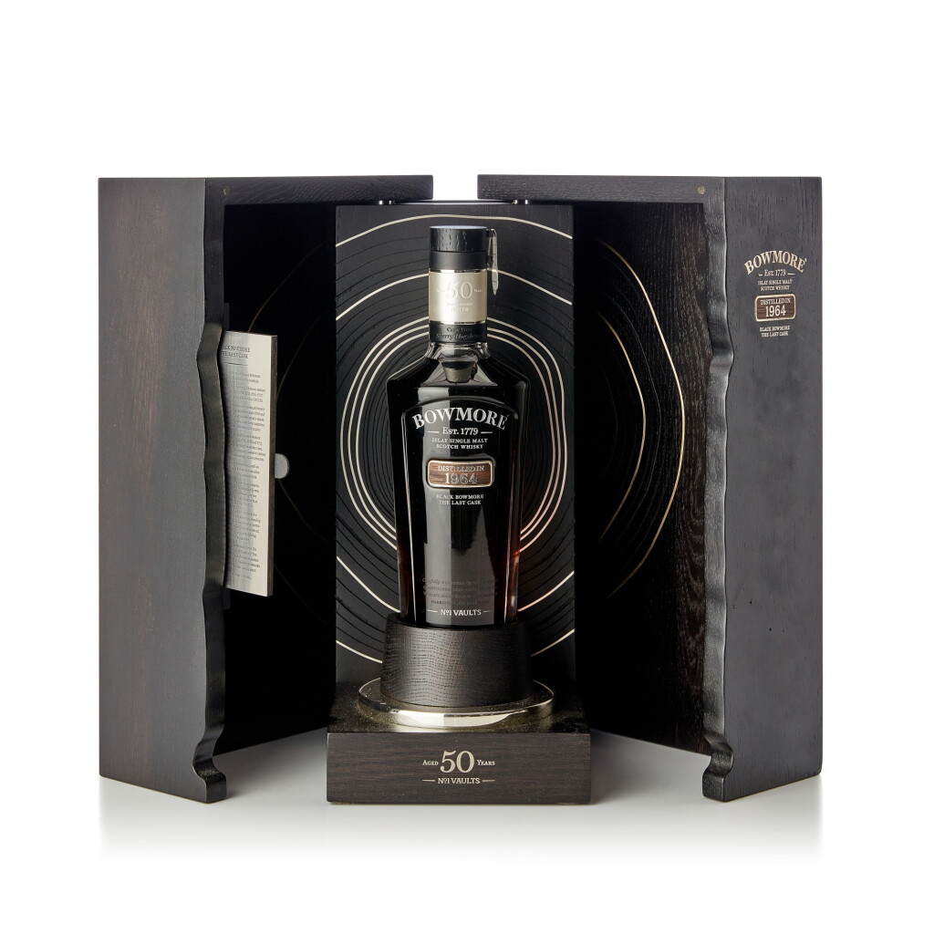View full screen - View 1 of Lot 7855. Bowmore Black The Last Cask 50 Year Old 41.0 abv 1964 (1 BT70).