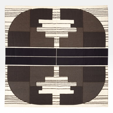 View full screen - View 1 of Lot 122. Unique Le Grand disque tapestry | Tapisserie Le Grand disque, pièce unique.