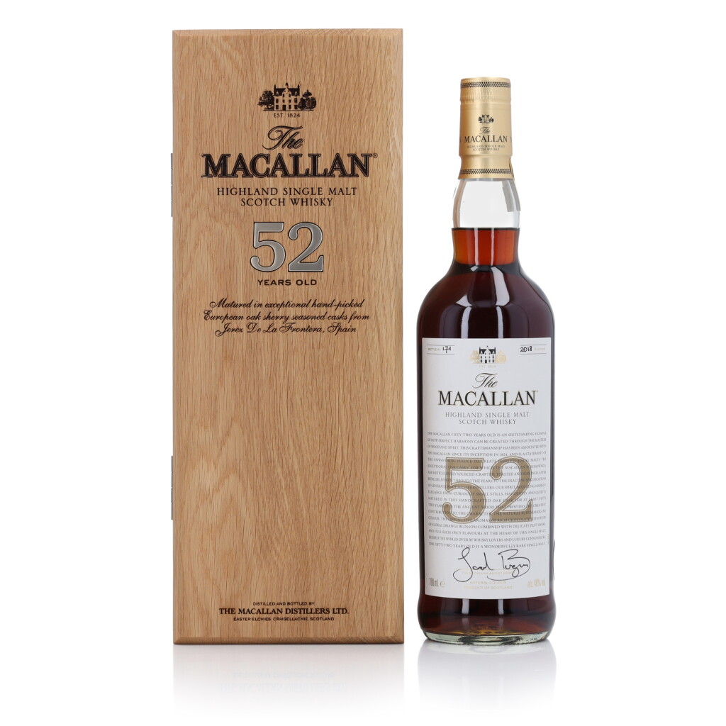 View full screen - View 1 of Lot 1. The Macallan 52 Year Old 2018 Release 48.0 abv NV (1 Bottle 70cl).