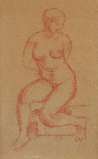 View full screen - View 1 of Lot 201. ARISTIDE MAILLOL | DINA, NU DE FACE.