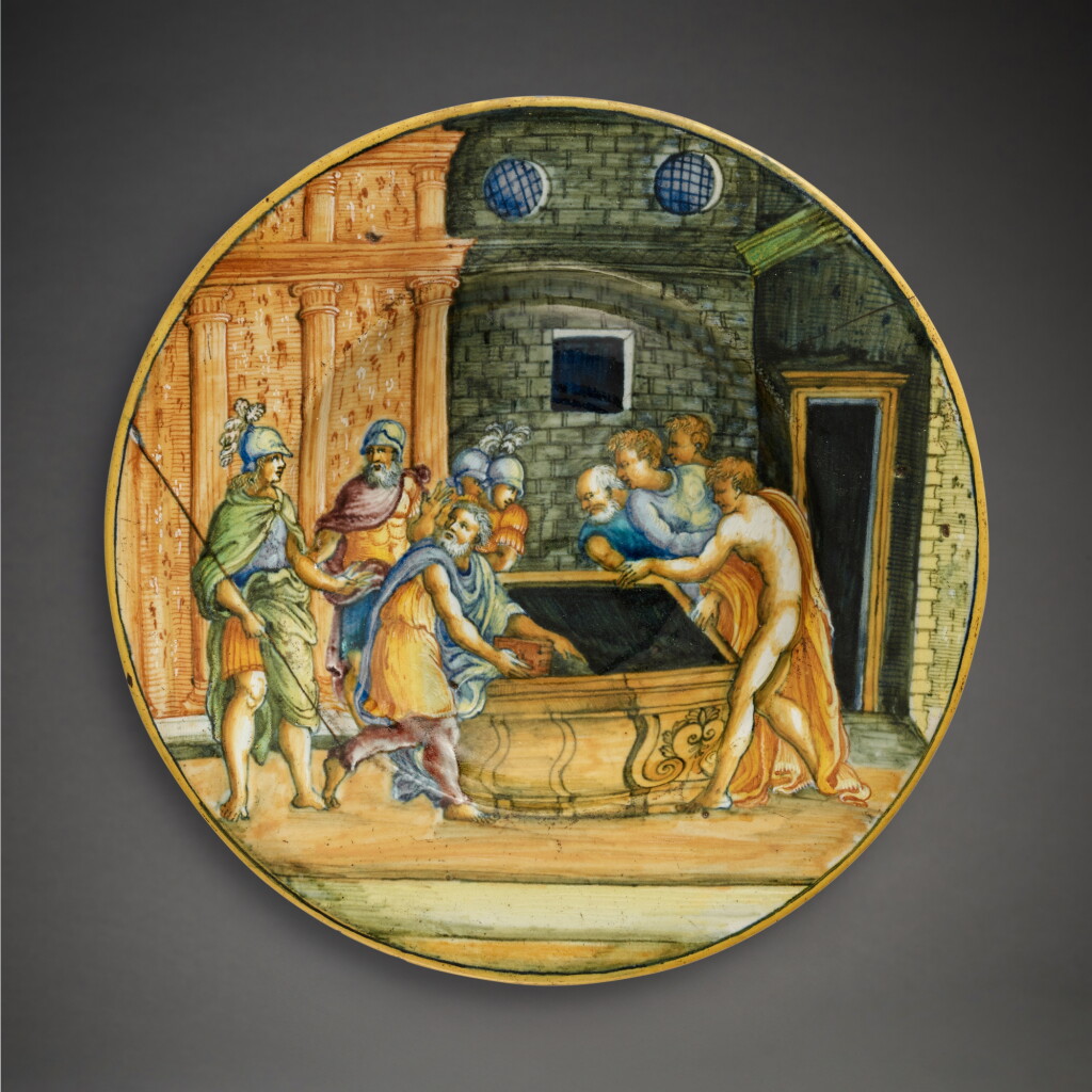 View full screen - View 1 of Lot 634. Possibly the 'Negroponte Painter,’ Italian, Castel Durante, in the workshop of the Picchi Brothers, circa 1550.
