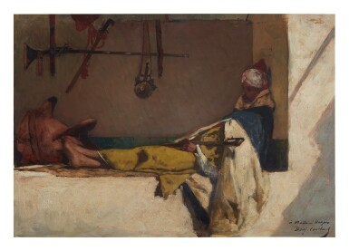 View full screen - View 1 of Lot 25. JEAN-JOSEPH BENJAMIN-CONSTANT | AT REST.
