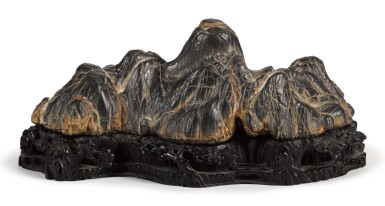 View full screen - View 1 of Lot 91. A SCHOLAR'S ROCK BRUSH REST | QING DYNASTY | 清 賞石筆山.
