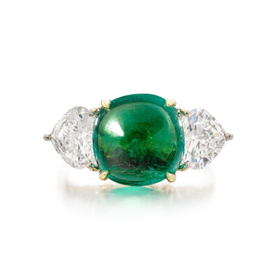 View full screen - View 1 of Lot 1901. Emerald and Diamond Ring | 3.35克拉 「哥倫比亞」祖母綠 配 鑽石 戒指.