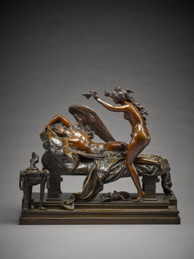 View full screen - View 1 of Lot 26. Cupidon et Psyché (Psyche waking the sleeping Cupid).