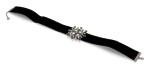 BLACK VELVET AND GLASS PASTAE BELT, CHANEL