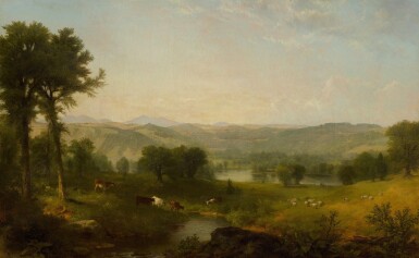 View full screen - View 1 of Lot 106. Landscape with Cows and sheep.