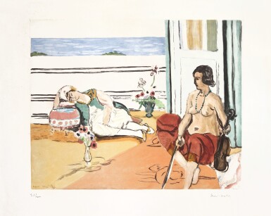 View full screen - View 1 of Lot 100. JACQUES VILLON AFTER HENRI MATISSE | ODALISQUE SUR LA TERRASSE (GINESTET & POUILLON E 633).