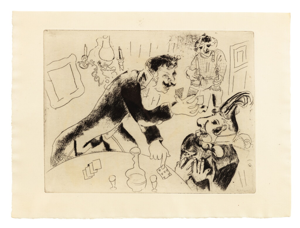 View full screen - View 1 of Lot 46. Les Âmes mortes. Tériade, 1948. 118 eaux-fortes. L'un des 50 exemplaires de tête avec une suite sur Japon nacré (96 eaux-fortes)..