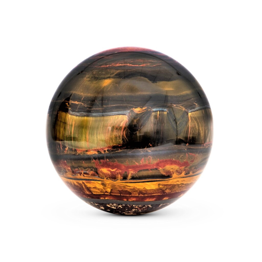 View full screen - View 1 of Lot 37. Marra Mamba Tiger's Eye Sphere.