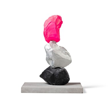 View full screen - View 1 of Lot 112. Small black silver pink mountain.