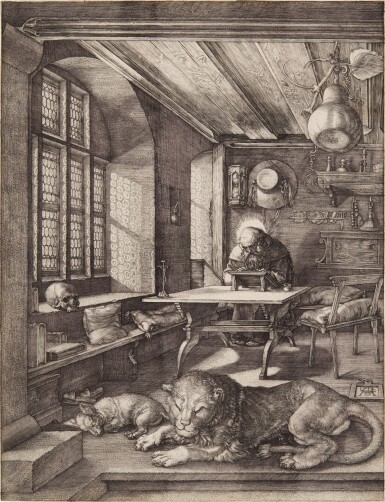 View full screen - View 1 of Lot 3. St Jerome in His Study (B. 60; M., Holl. 59).