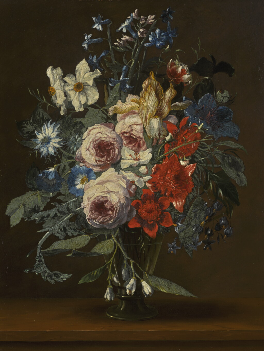 View full screen - View 1 of Lot 116. HIERONYMUS GALLE THE ELDER | Still life with flowers in a glass vase.