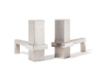Pair of andirons, circa 1970