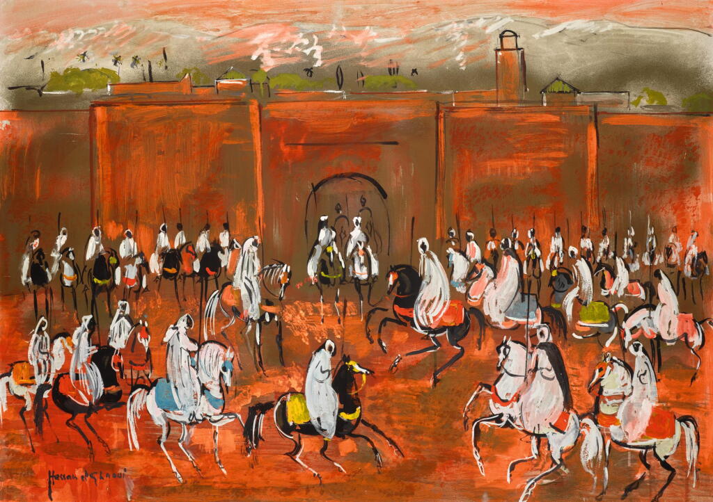 View full screen - View 1 of Lot 63. HASSAN EL GLAOUI | FANTASIA HORSEMEN.
