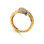 Bracelet jonc rubis, saphirs et diamants