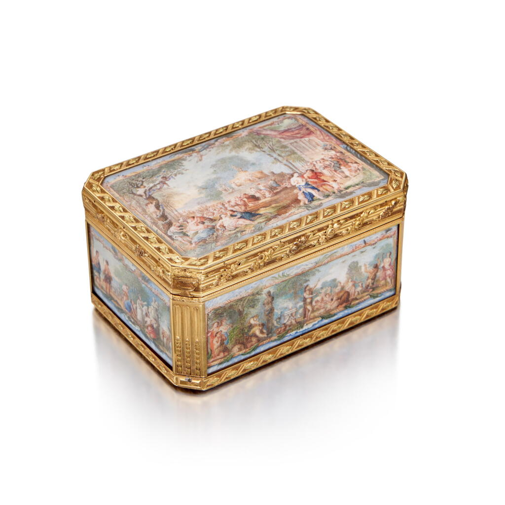 View full screen - View 1 of Lot 52. A Gold-Mounted Boite-a-Miniatures, Paris, 1766-1768 and Later .