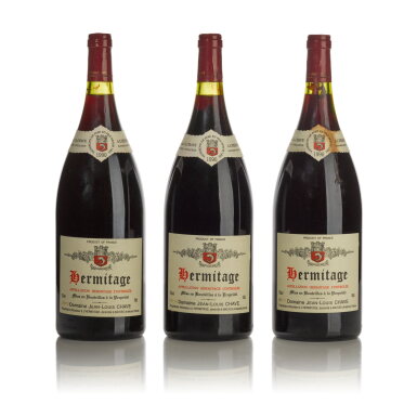 View full screen - View 1 of Lot 306. Hermitage Rouge 1990 Jean-Louis Chave (6 MAG).