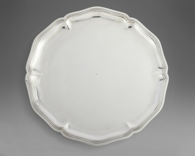 View full screen - View 1 of Lot 547. A Louis XV Silver Circular Dish, Louis Ducoing, Bordeaux, 1783-86.