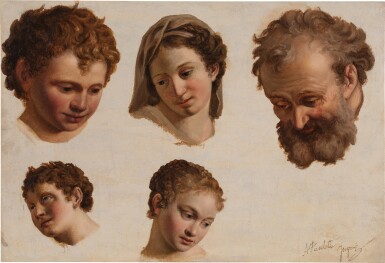 View full screen - View 1 of Lot 526. Head Studies.