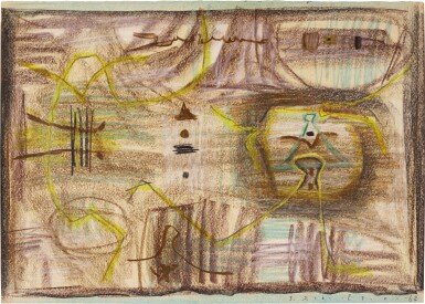 View full screen - View 1 of Lot 191. Three Works on Paper.