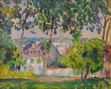 View full screen - View 1 of Lot 367. Maison à travers les arbres, étude.