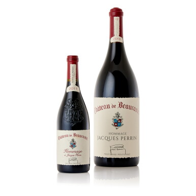 View full screen - View 1 of Lot 1482. Château de Beaucastel, Hommage à Jacques Perrin Mixed Lot (1 BT, 1 JM30).