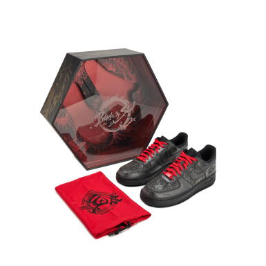 View full screen - View 1 of Lot 63. ‘Blade and Soul’ Nike Air Force 1 ‘4th Anniversary’ Custom | Size 11.