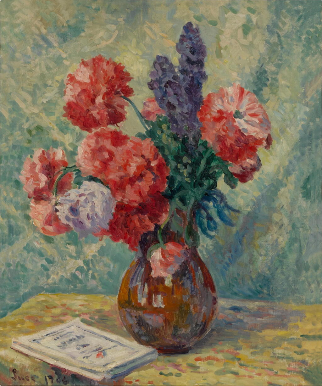 View full screen - View 1 of Lot 857. Vase de fleurs.