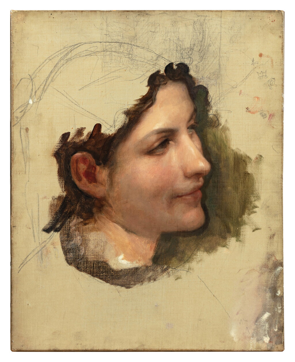 View full screen - View 1 of Lot 804. Etude de tête de femme.
