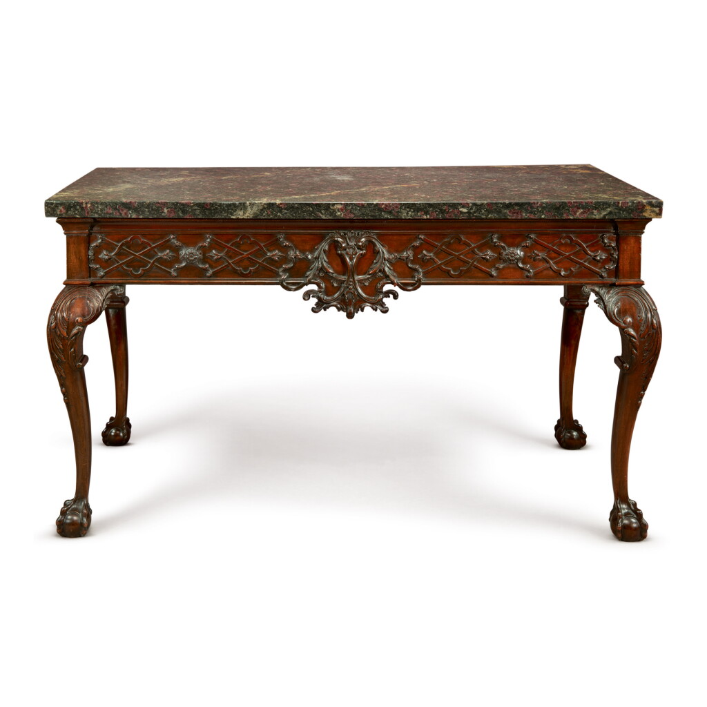 View full screen - View 1 of Lot 248. A GEORGE III STYLE MAHOGANY SIDE TABLE, LATE 19TH CENTURY.