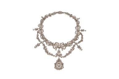 View full screen - View 1 of Lot 1. Diamond necklace (Collana in diamanti).
