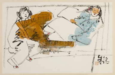 View full screen - View 1 of Lot 1007. JU MING B. 1938 | TWO WOMEN.