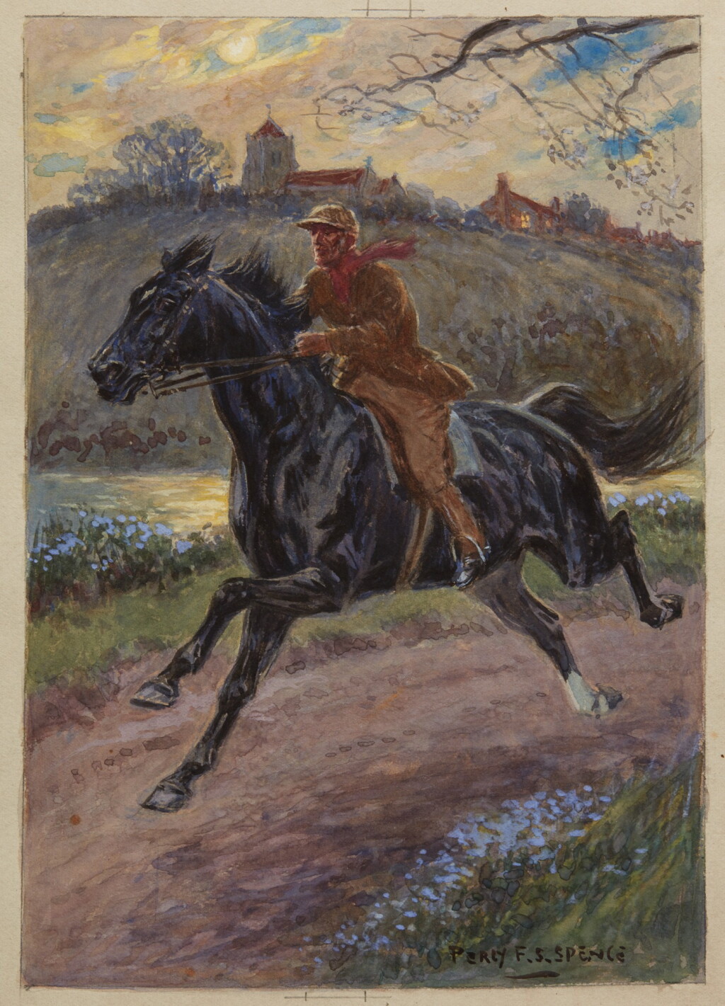 View full screen - View 1 of Lot 253. SPENCE | Three fine watercolours for Black Beauty, 1932.