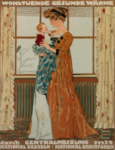 View full screen - View 1 of Lot 12. Durch Centralheizung mit National Kesseln Wohltuende Gesunde Wärme, 1910.
