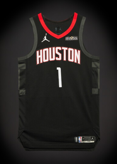 Amen Thompson Houston Rockets 2025-2026 Emirates NBA Cup Game Worn Statement Edition Jersey | Matched to 2 Games