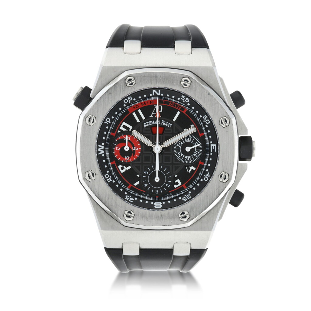 View full screen - View 1 of Lot 4. Reference 26040ST.OO.D002CA.01 Royal Oak Offshore Alinghi Polaris A limited edition stainless steel automatic flyback chronograph wristwatch with regatta countdown timer, Circa 2007.