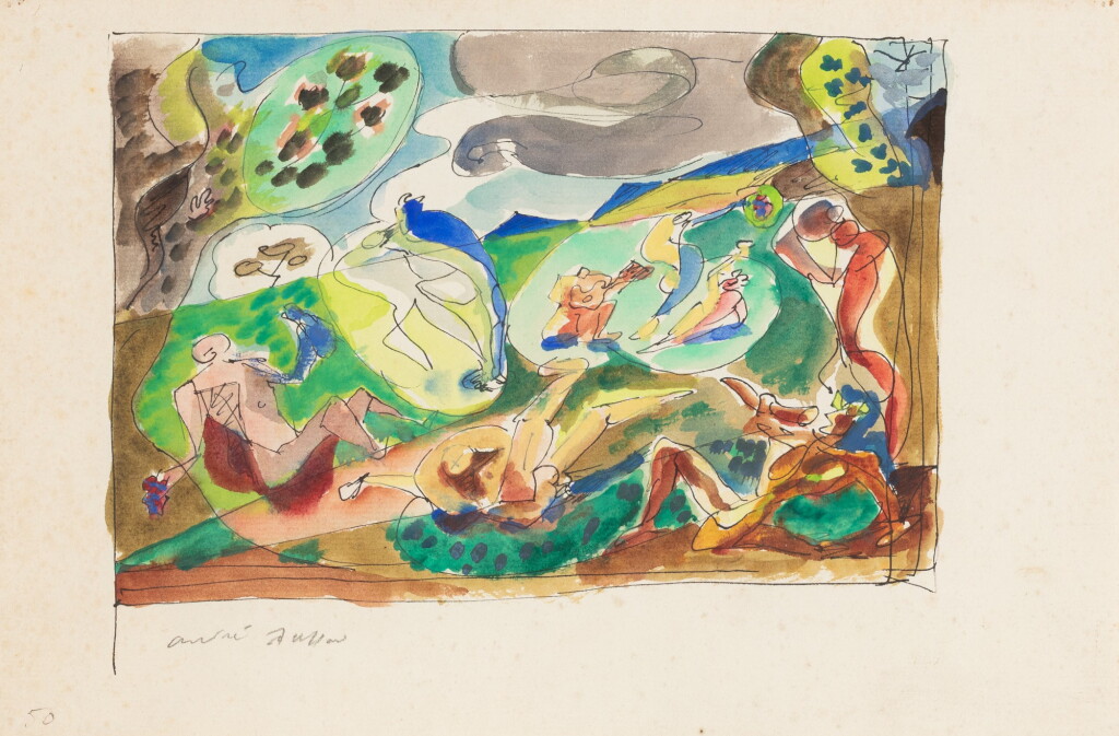 View full screen - View 1 of Lot 505. Bacchanale poussinesque .