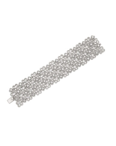 View full screen - View 1 of Lot 1602. Chopard | Diamond Bracelet | 蕭邦 | 鑽石手鏈 (鑽石共重約22.00克拉).