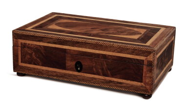 View full screen - View 1 of Lot 58. An English Marquetry Work Box, Circa 1850.