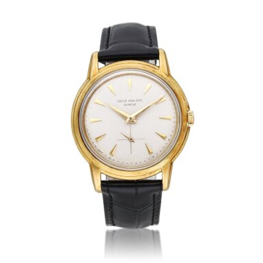 View full screen - View 1 of Lot 7. Reference 2525-1 Calatrava | A yellow gold wristwatch, Circa 1960.