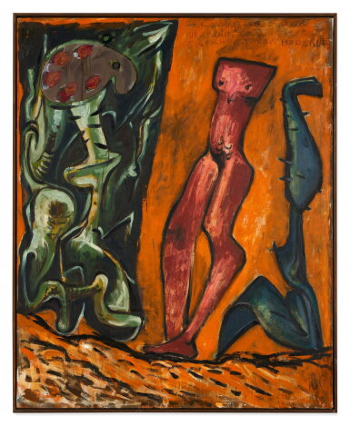 View full screen - View 1 of Lot 74. The Surrealist Painter is Flabbergasted by the Simplicity of the Modern.